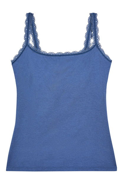 Wacoal Inspired Eyelet Shelf Bra Cami - Vintage Indigo