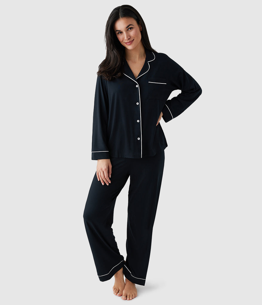 Wacoal Lease to Lounge Pajama Set - Black