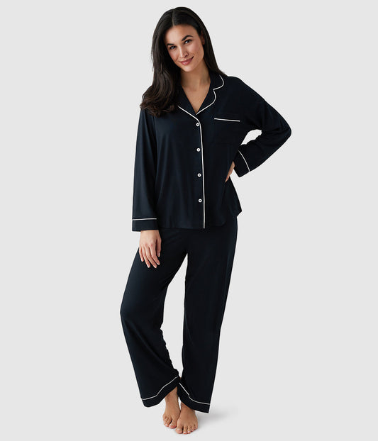 Wacoal Lease to Lounge Pajama Set - Black