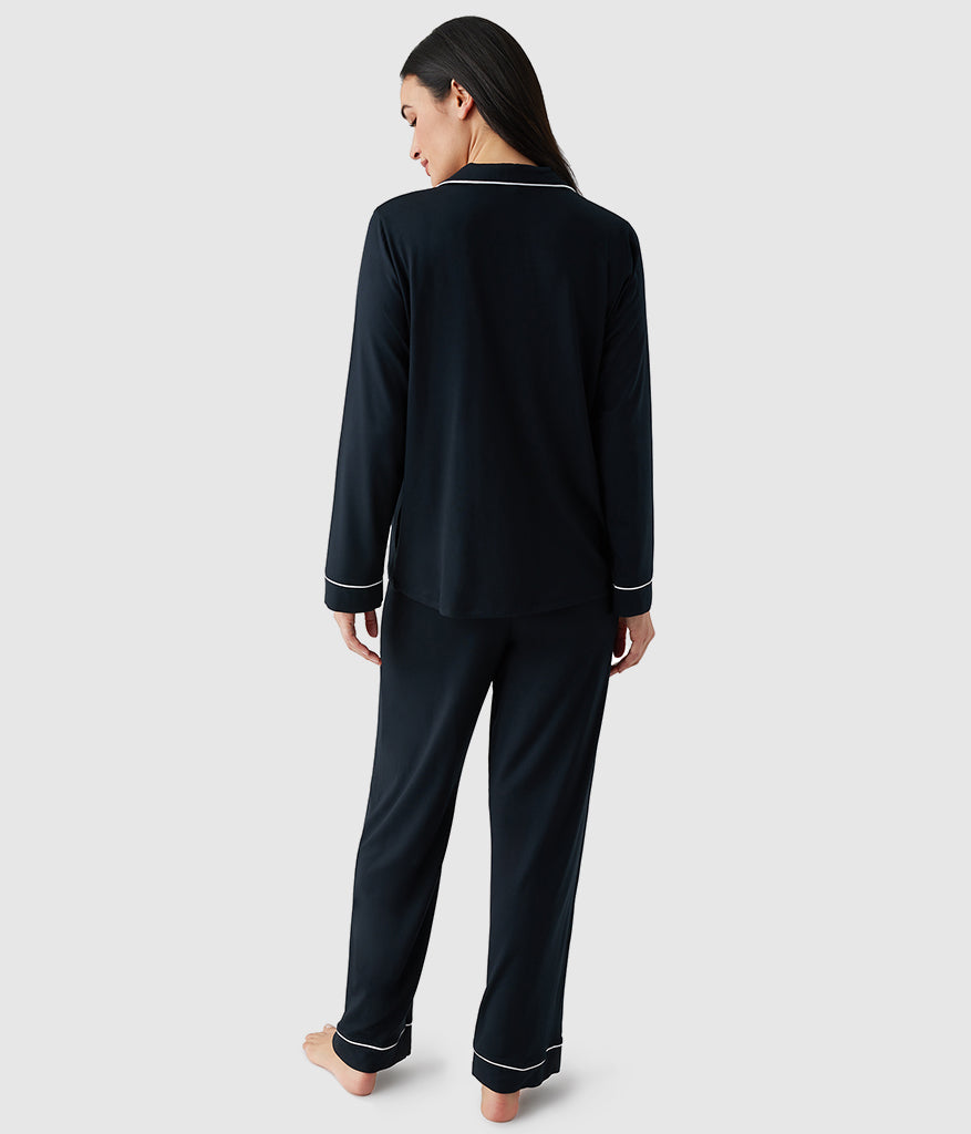 Wacoal Lease to Lounge Pajama Set - Black