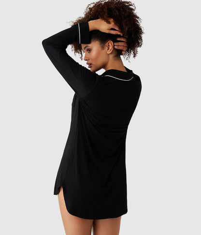 Wacoal Lease to Lounge Sleepshirt - Black