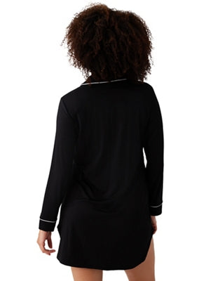 Wacoal Lease to Lounge Sleepshirt - Black