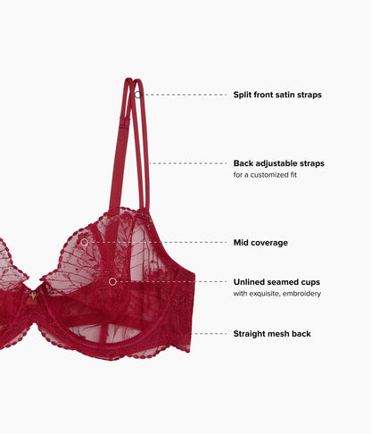 Wacoal Midnight Soiree Underwire Bra - Regina Red