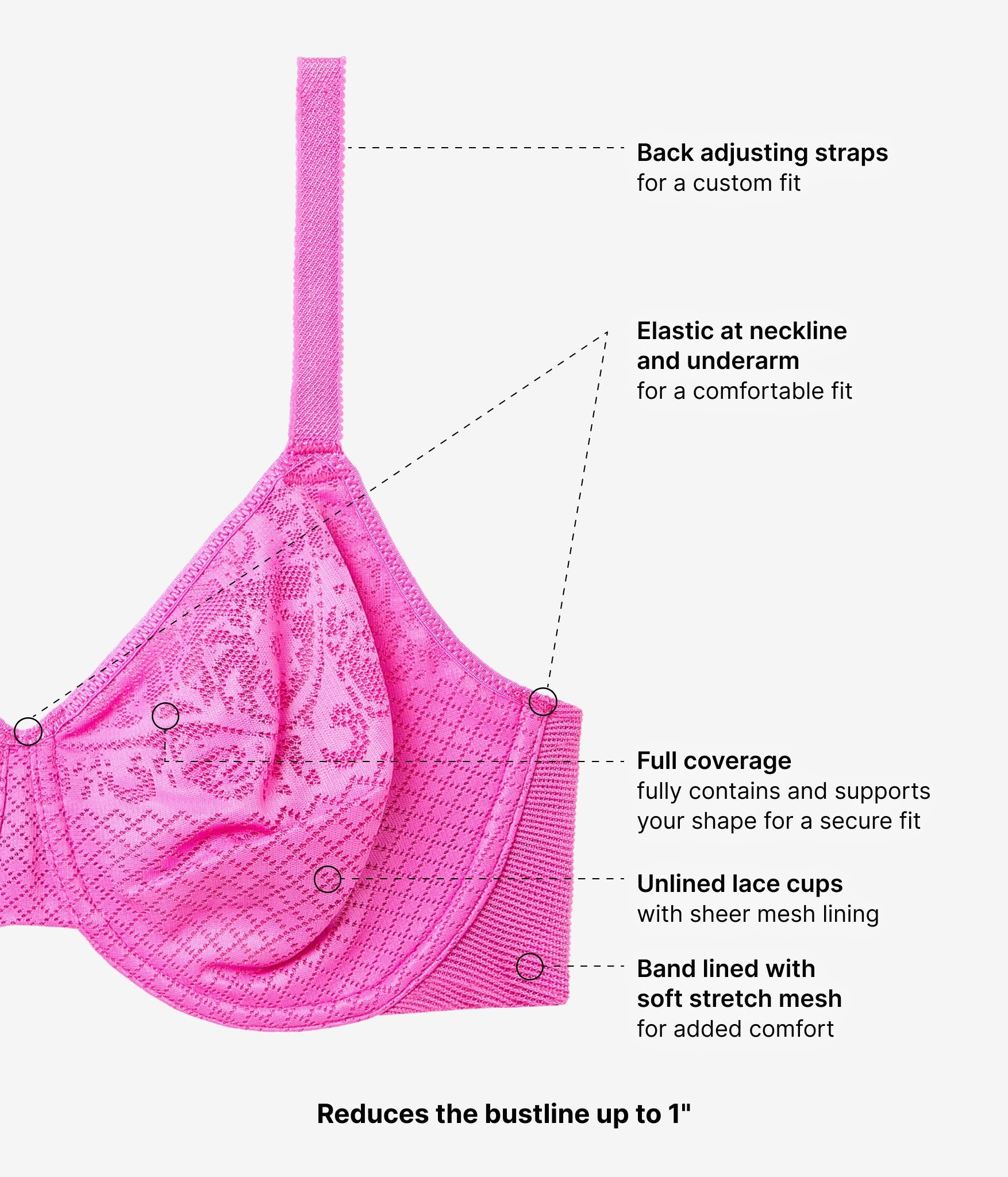 Wacoal Visual Effects Minimizer Bra - Wild Azalea