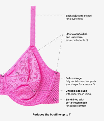 Wacoal Visual Effects Minimizer Bra - Wild Azalea