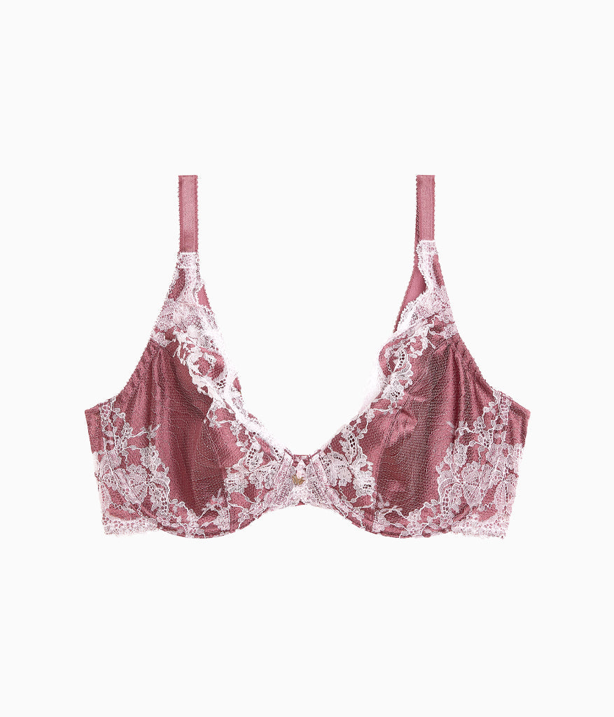 Wacoal Modern Affair Plunge Underwire Bra - Rose Brown/Cradle Pink