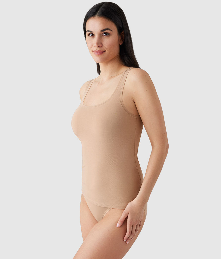 Wacoal Understated Cotton Tank - Praline