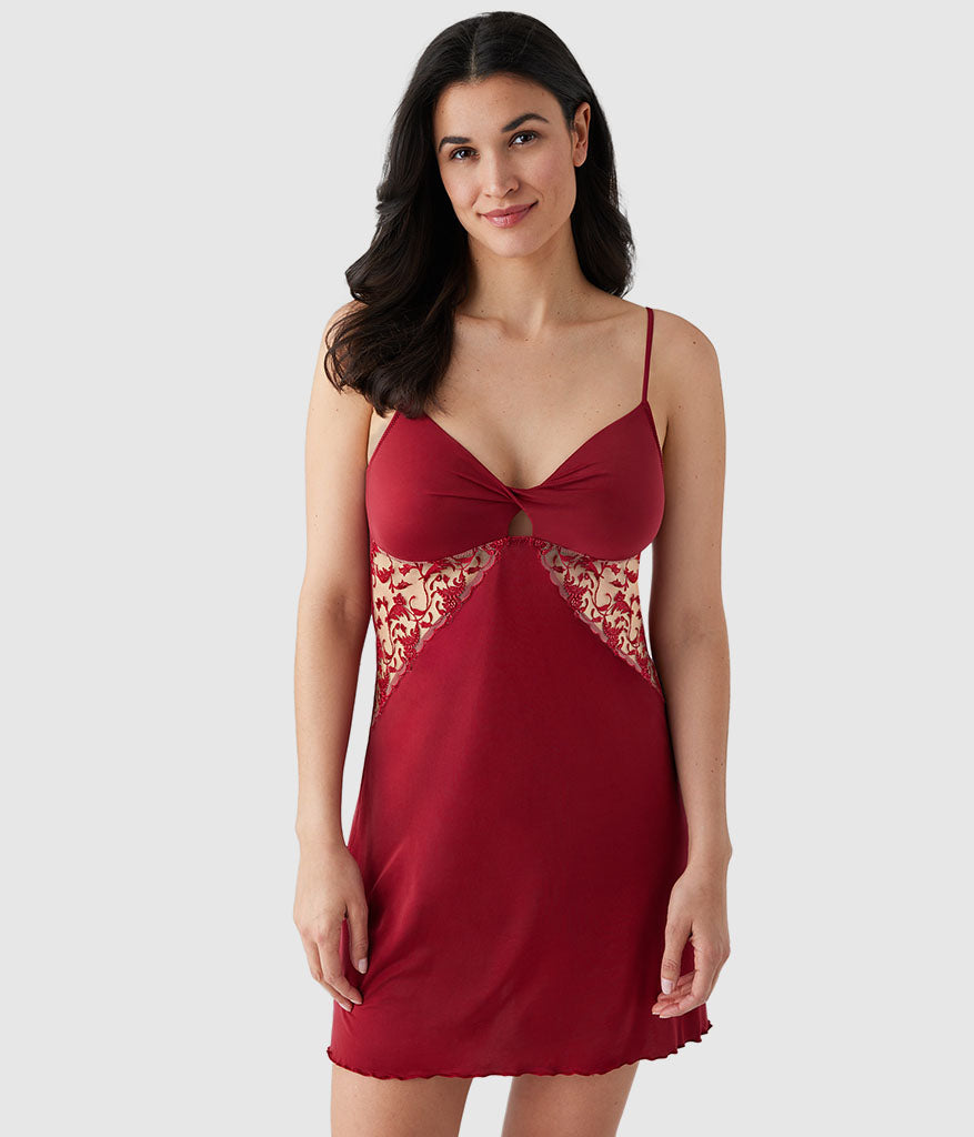 Wacoal Dramatic Interlude Chemise - Deep Red