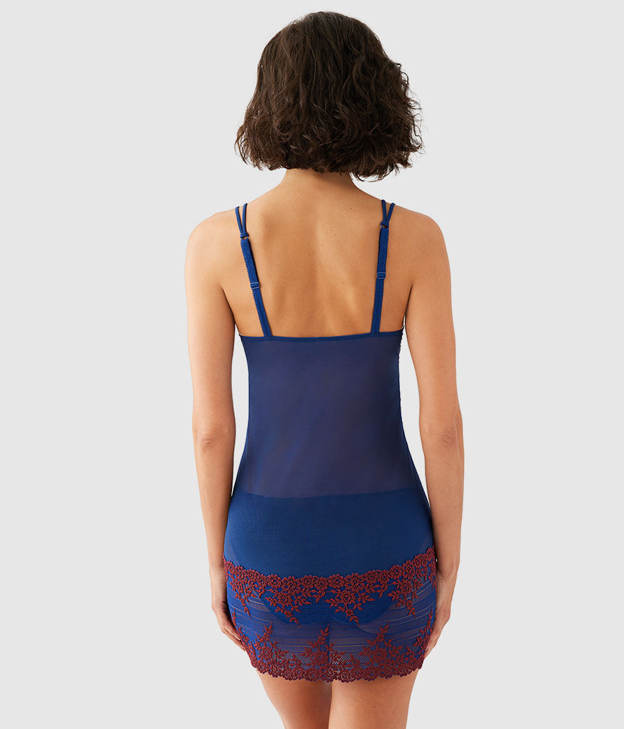 Wacoal Embrace Lace® Chemise - Blue Depths/Cordovan