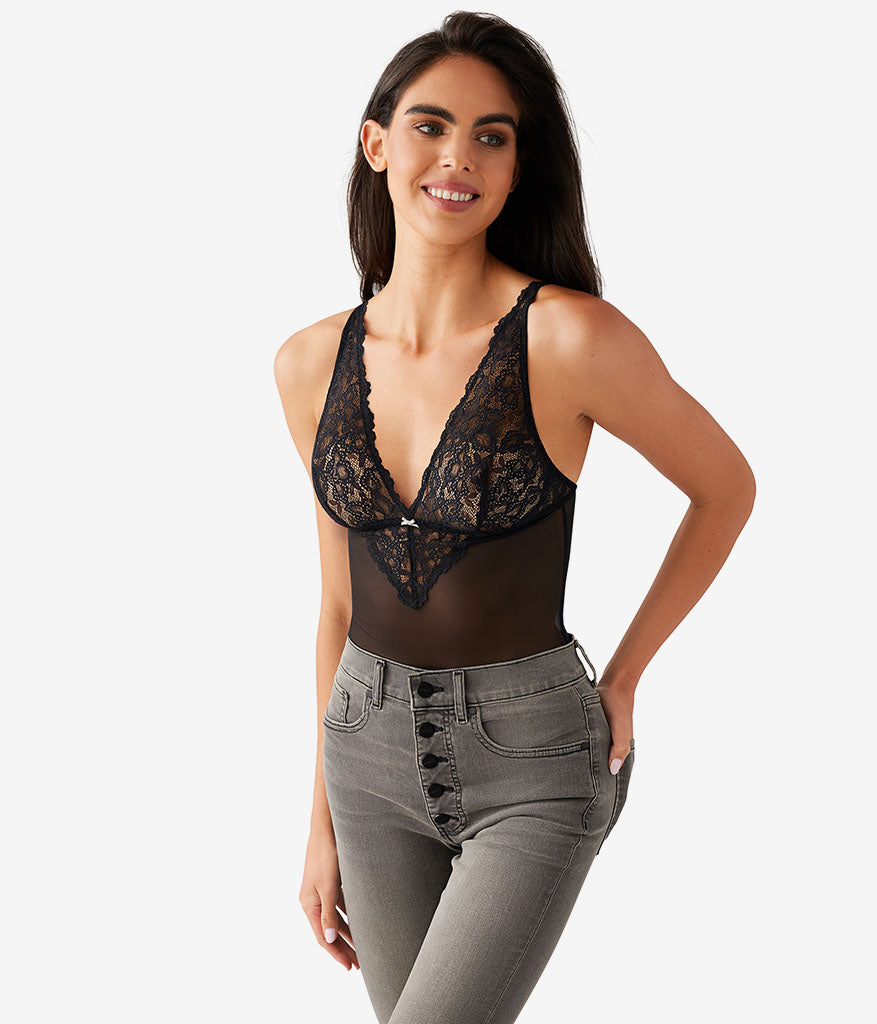 Wacoal b.charming Bodysuit - Blackened Pearl