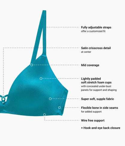 Wacoal Undercover Wire Free T-Shirt Bra - Deep Lake