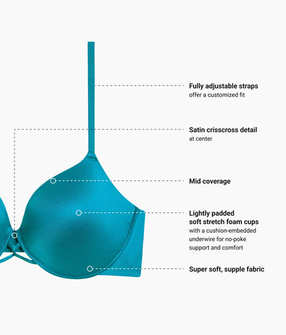 Wacoal Undercover Plunge T-Shirt Bra - Deep Lake