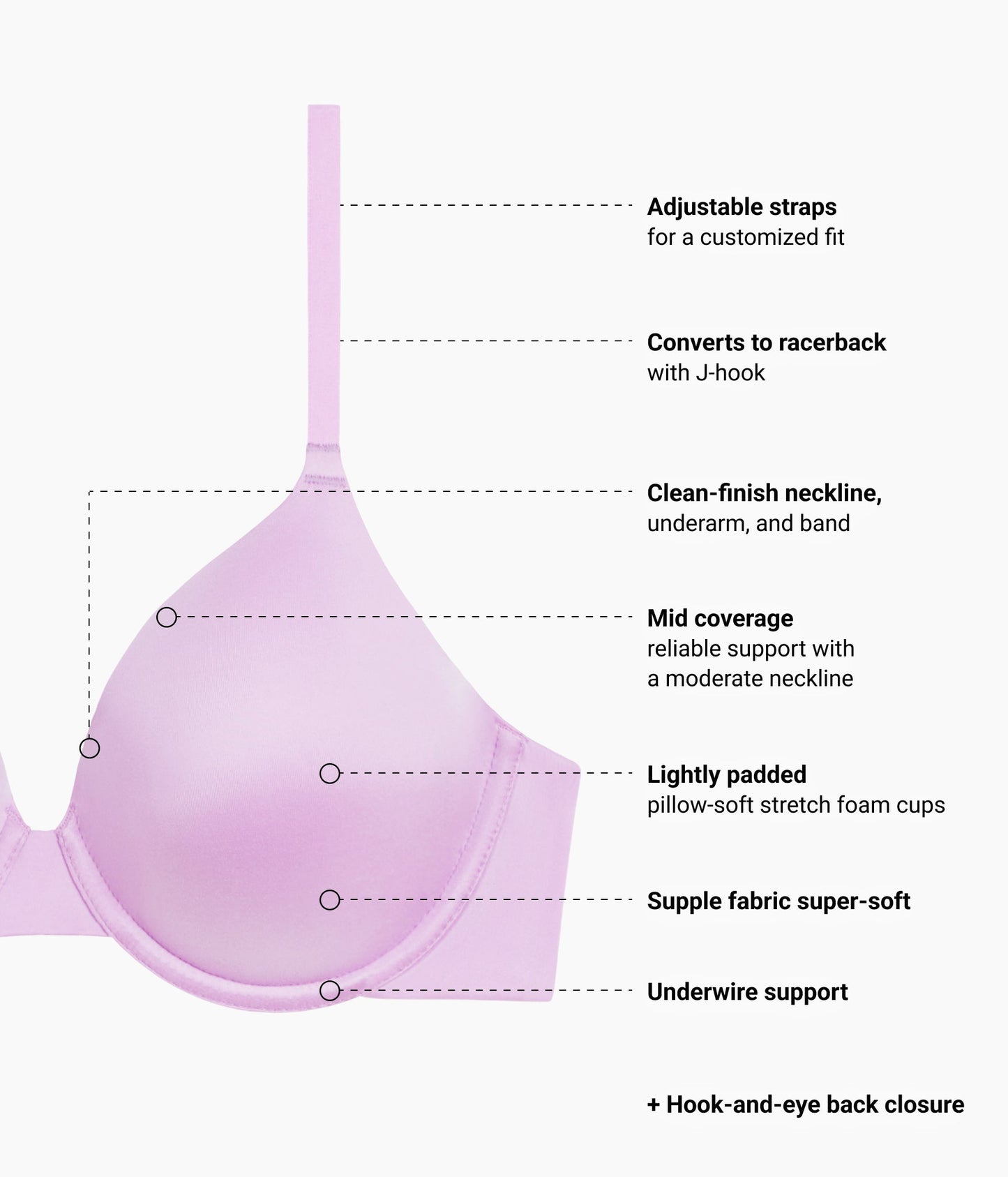 Wacoal Future Foundation T-Shirt Bra - Smoky Grape