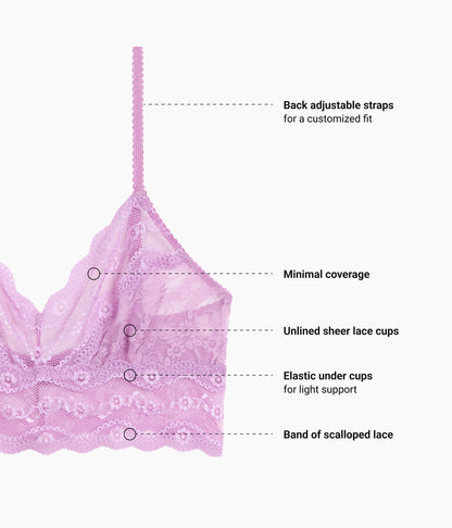 Wacoal Lace Kiss Bralette - Smoky Grape
