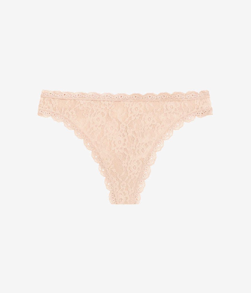 Wacoal Effortlessly Lace Thong - Au Natural