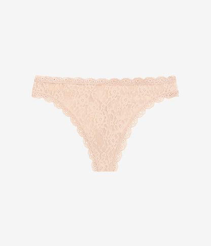 Wacoal Effortlessly Lace Thong - Au Natural