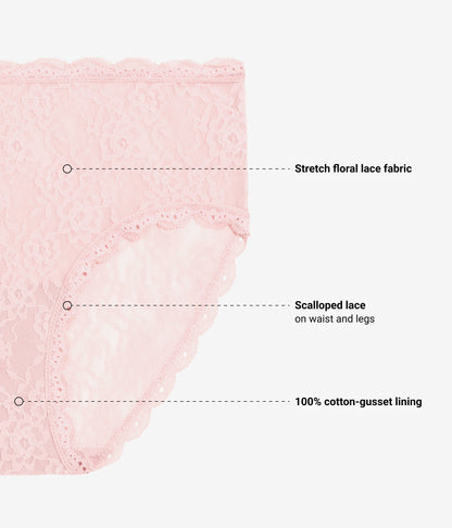 Wacoal Effortlessly Lace Hipster - Blush Pink