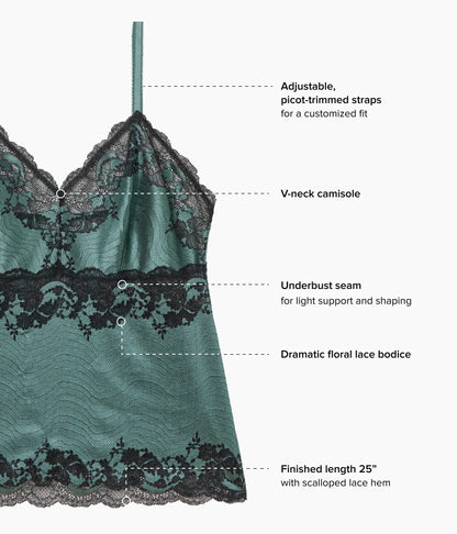 Wacoal Modern Affair Cami - Silver Pine/Black