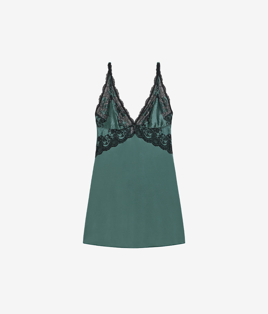 Wacoal Modern Affair Chemise - Silver Pine/Black