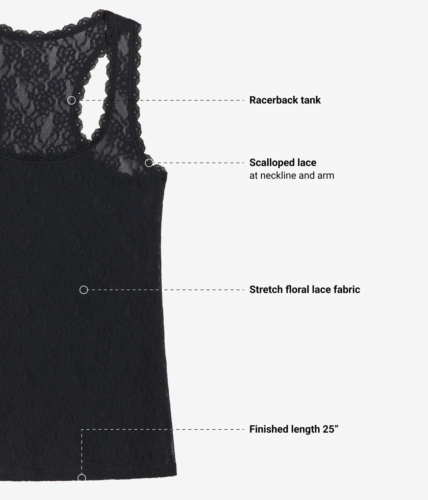 Wacoal Effortlessly Lace Tank - Night