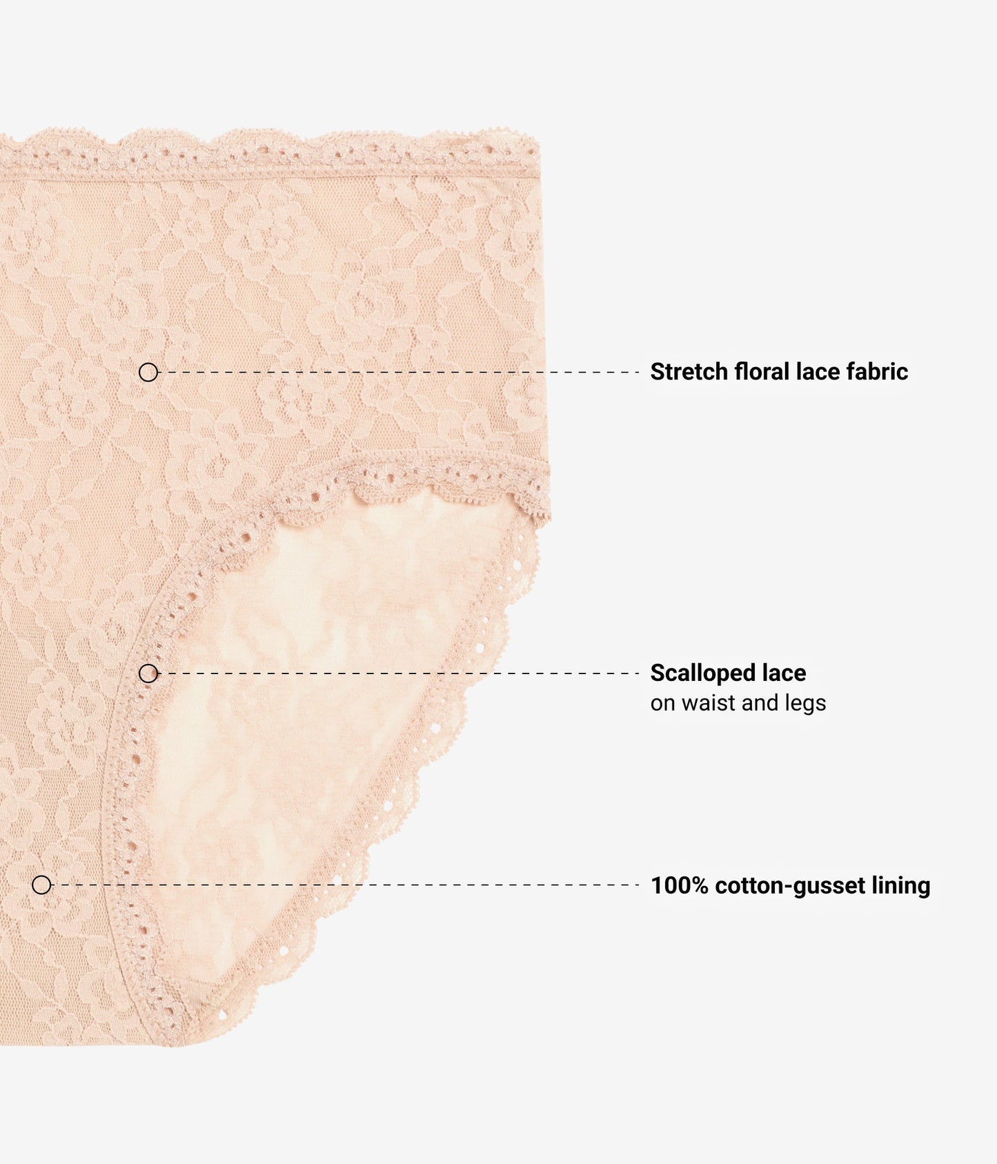 Wacoal Effortlessly Lace Hipster - Au Natural
