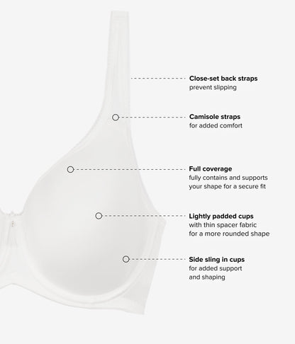 Wacoal Basic Beauty Spacer Underwire T-Shirt Bra - White