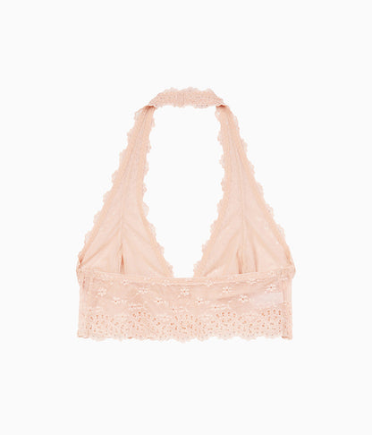 Wacoal Inspired Eyelet Halter Bralette - Rose Smoke