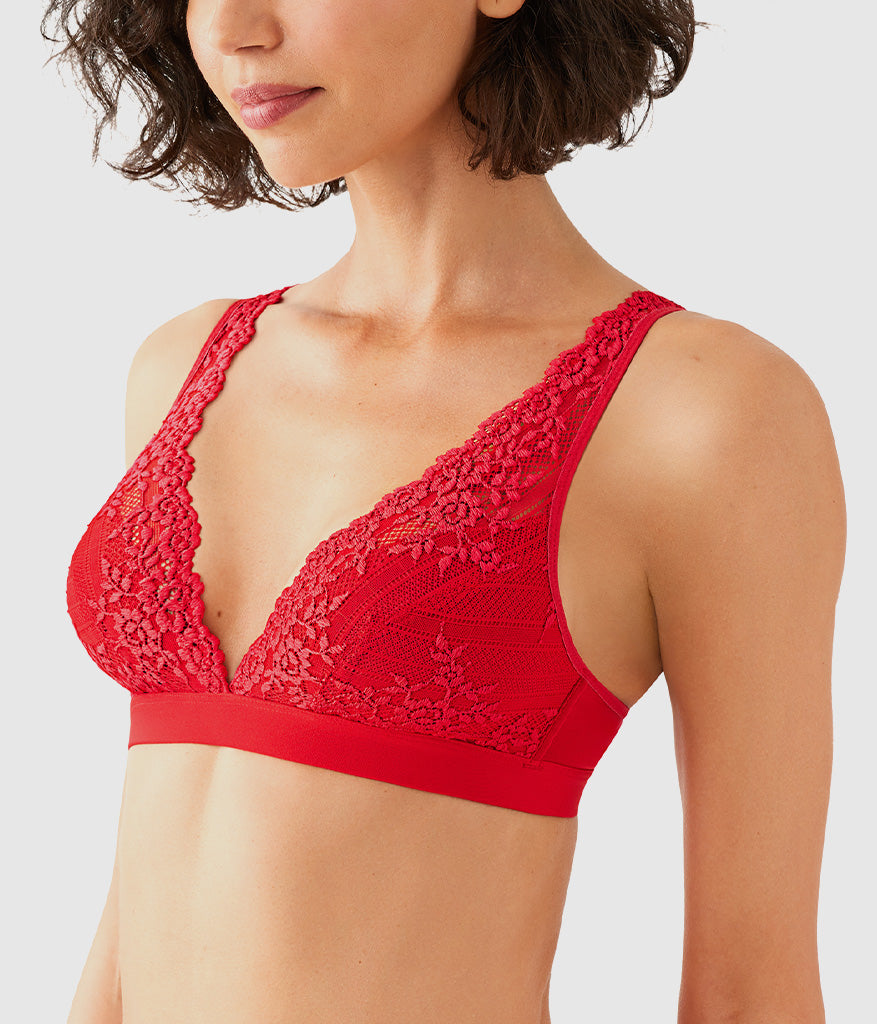Wacoal Embrace Lace® Wire Free Bralette - Equestrian Red