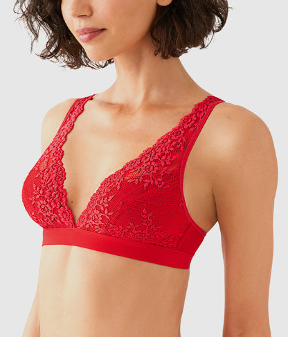 Wacoal Embrace Lace® Wire Free Bralette - Equestrian Red
