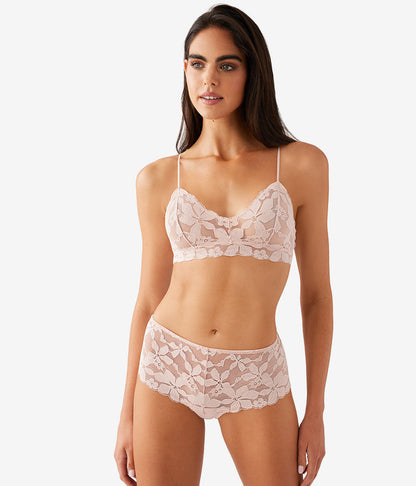 Wacoal Feeling Famous Bralette - Rose Smoke/White