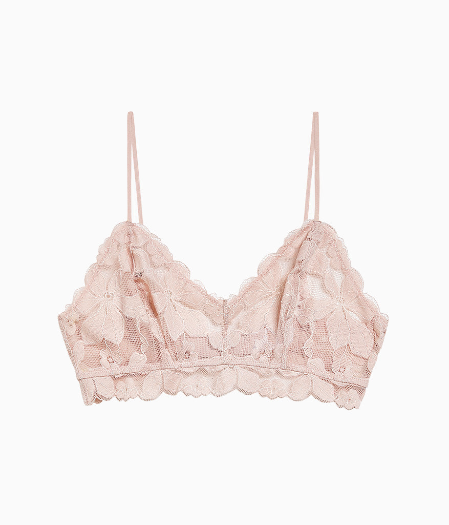 Wacoal Feeling Famous Bralette - Rose Smoke/White