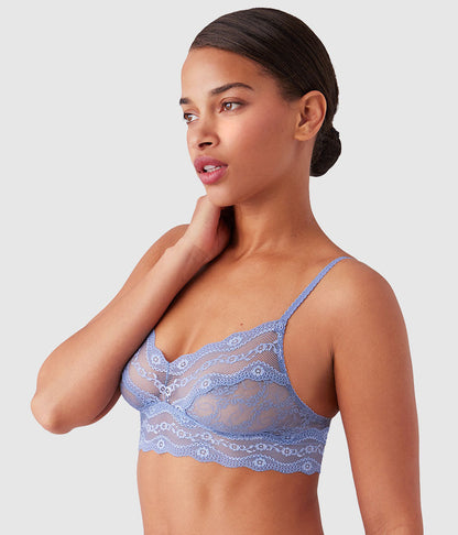 Wacoal Lace Kiss Bralette - Country Blue