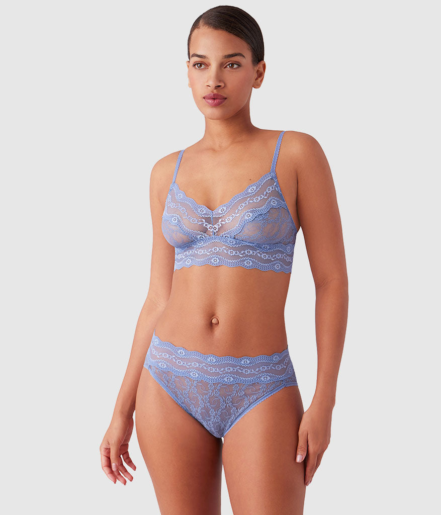 Wacoal Lace Kiss Bralette - Country Blue