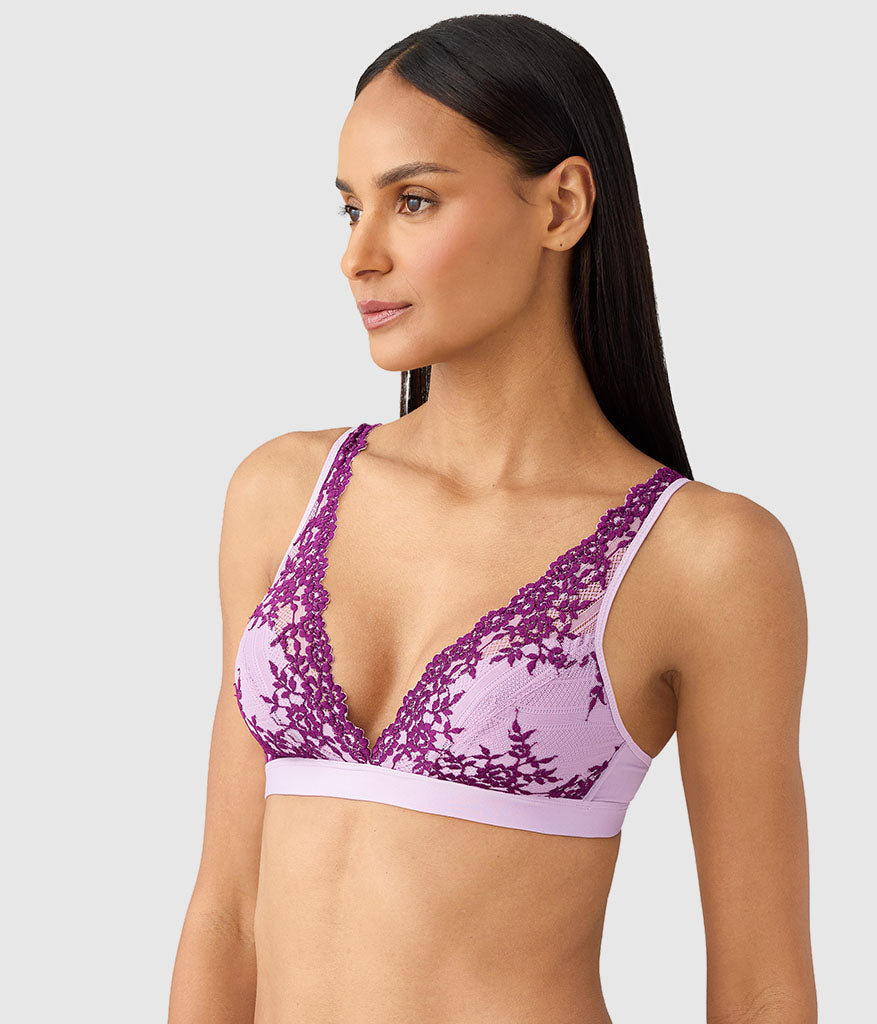 Wacoal Embrace Lace® Wire Free Bralette - Lavender Sage/Dark Purple