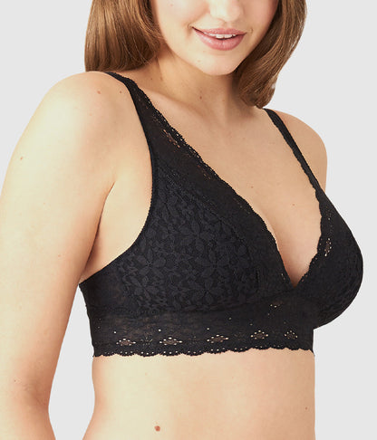Wacoal Halo Lace Wire Free Bralette - Black