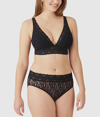 Wacoal Halo Lace Wire Free Bralette - Black