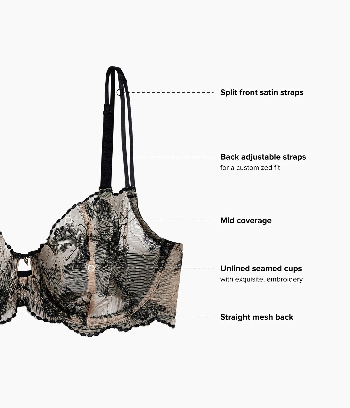 Wacoal Midnight Soiree Underwire Bra - Caviar