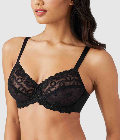 Wacoal Renaissance Rose Underwire Bra - Black