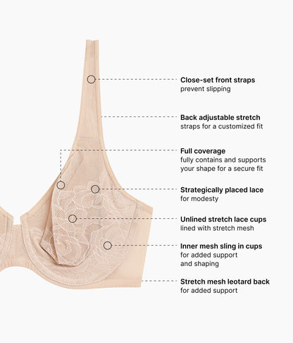 Wacoal Stark Beauty Underwire Bra - Sand