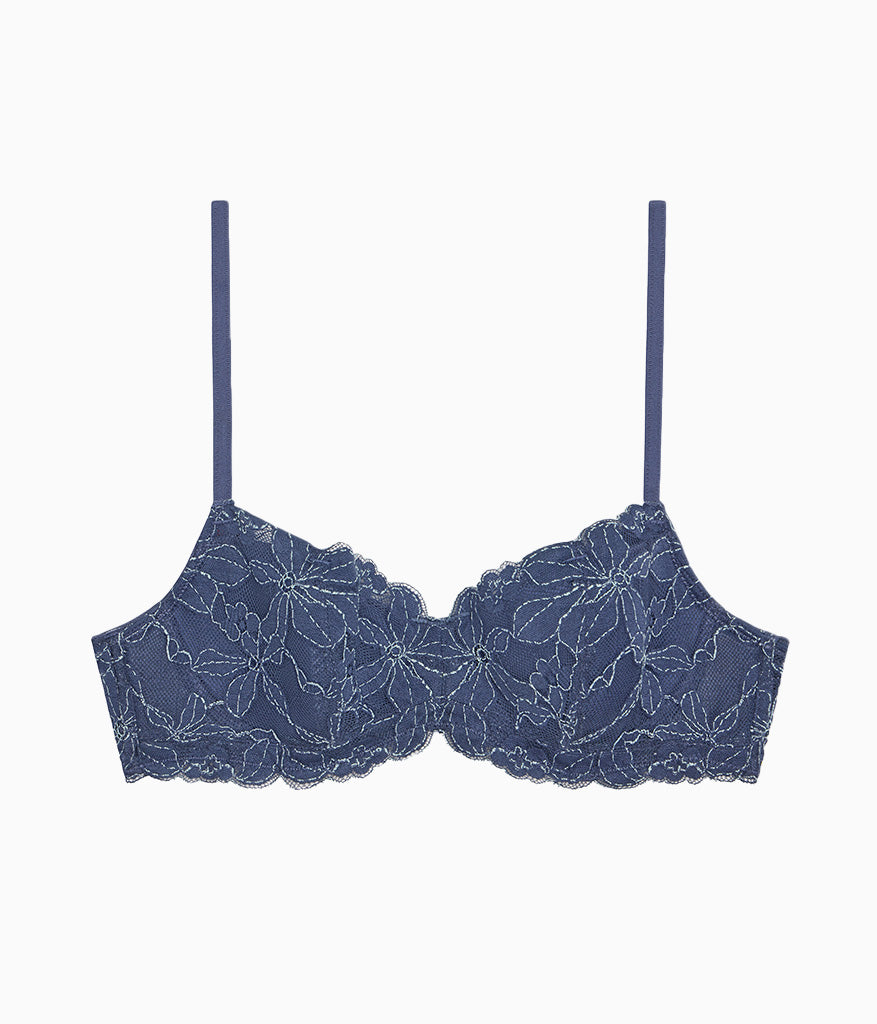 Wacoal Feeling Famous Balconette Contour Bra - Crown Blue/ Blue Glow