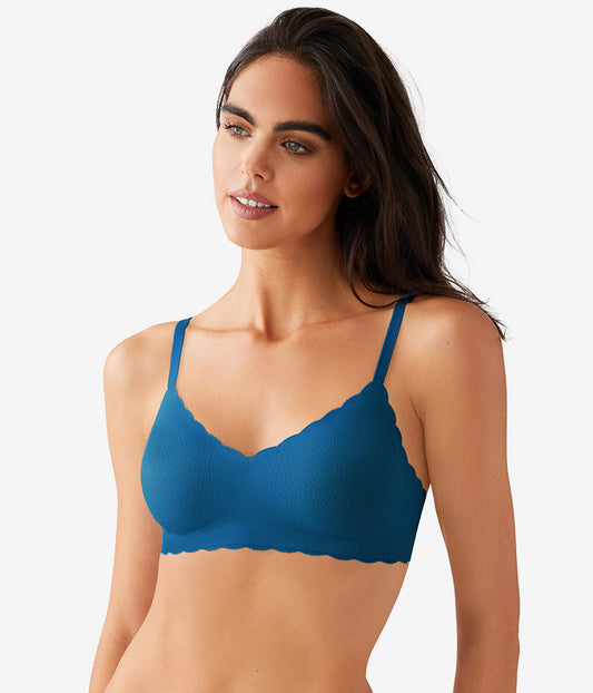 Wacoal b.wow'd Lace Wire Free Bra - Moroccan Blue