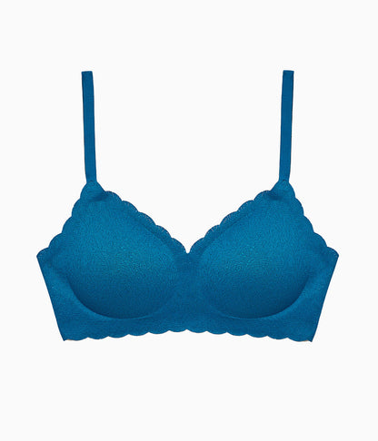Wacoal b.wow'd Lace Wire Free Bra - Moroccan Blue
