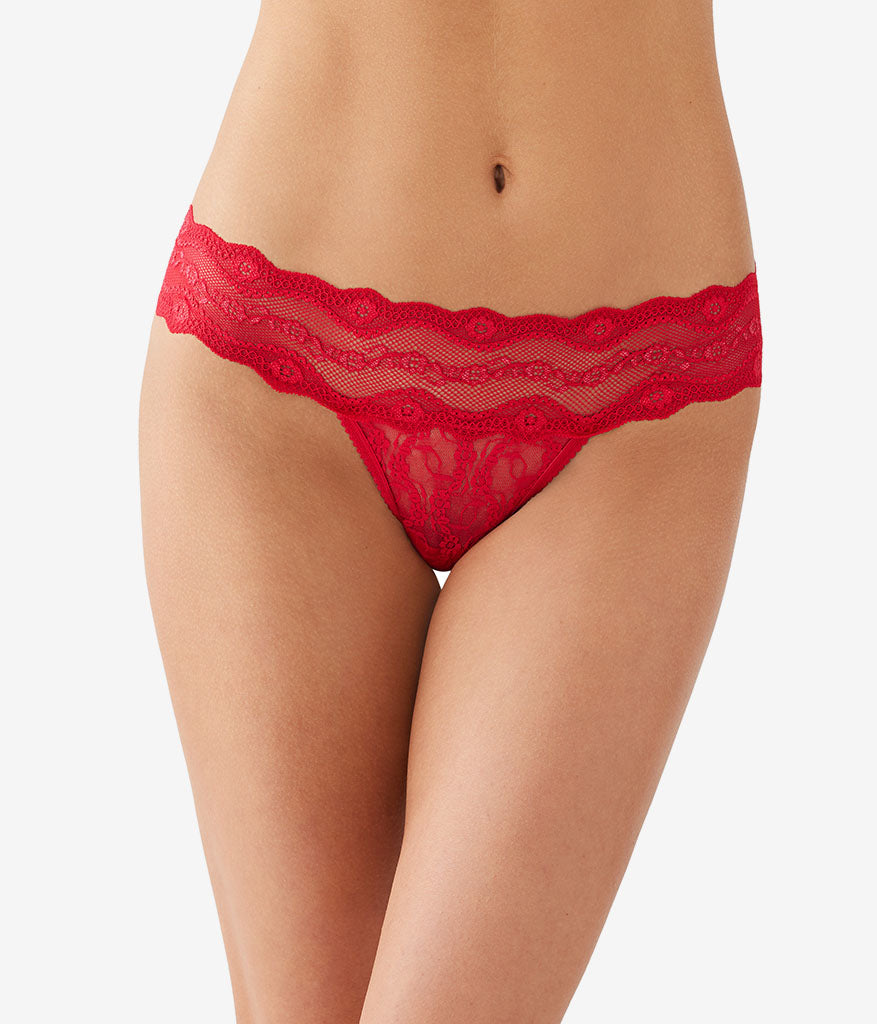 Wacoal Lace Kiss Thong - Crimson Red