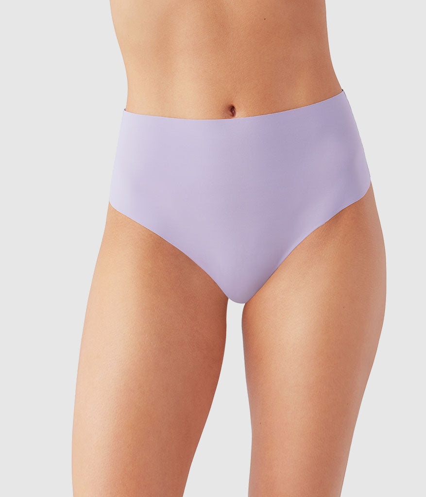 Wacoal b.bare Hi-Waist Thong - Lavender Gray