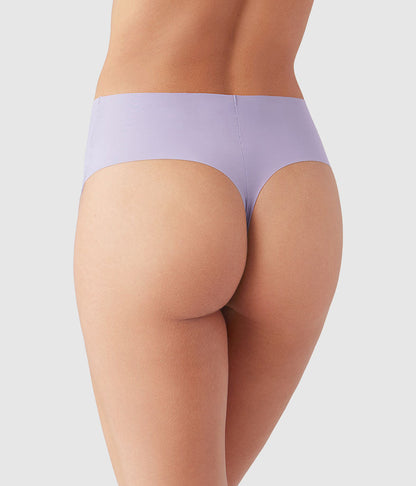Wacoal b.bare Hi-Waist Thong - Lavender Gray