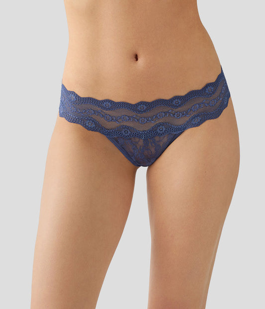 Wacoal Lace Kiss Thong - Crown Blue