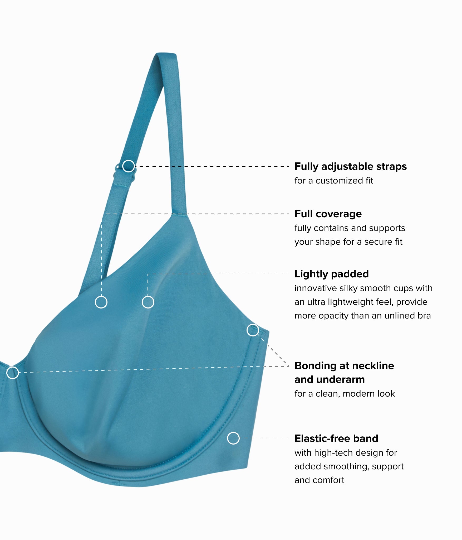 Wacoal Sleek Standard Underwire Bra - Brittany Blue