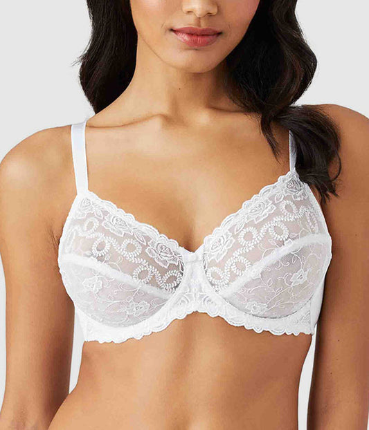 Wacoal Renaissance Rose Underwire Bra - White