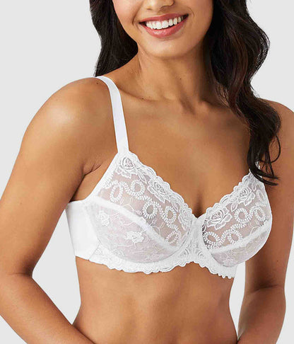 Wacoal Renaissance Rose Underwire Bra - White