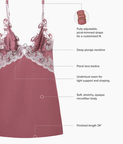 Wacoal Modern Affair Chemise - Rose Brown/Cradle Pink